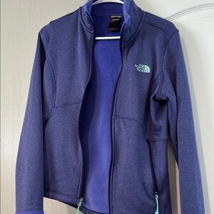 The North Face Purple Fleece Jacket with Stand-Up Collar